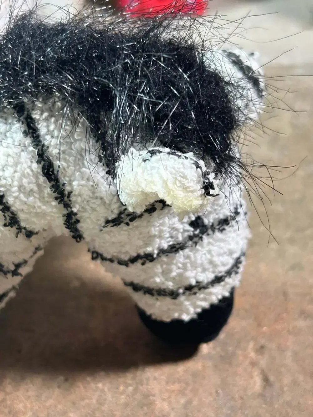 Zenia Zebra Terrycloth w/ Pink Bows RARE VTG Manhattan Toy Company 1998 READ